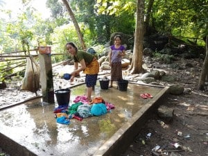 Laos, Wasserbrunnen in Bane Nasane 